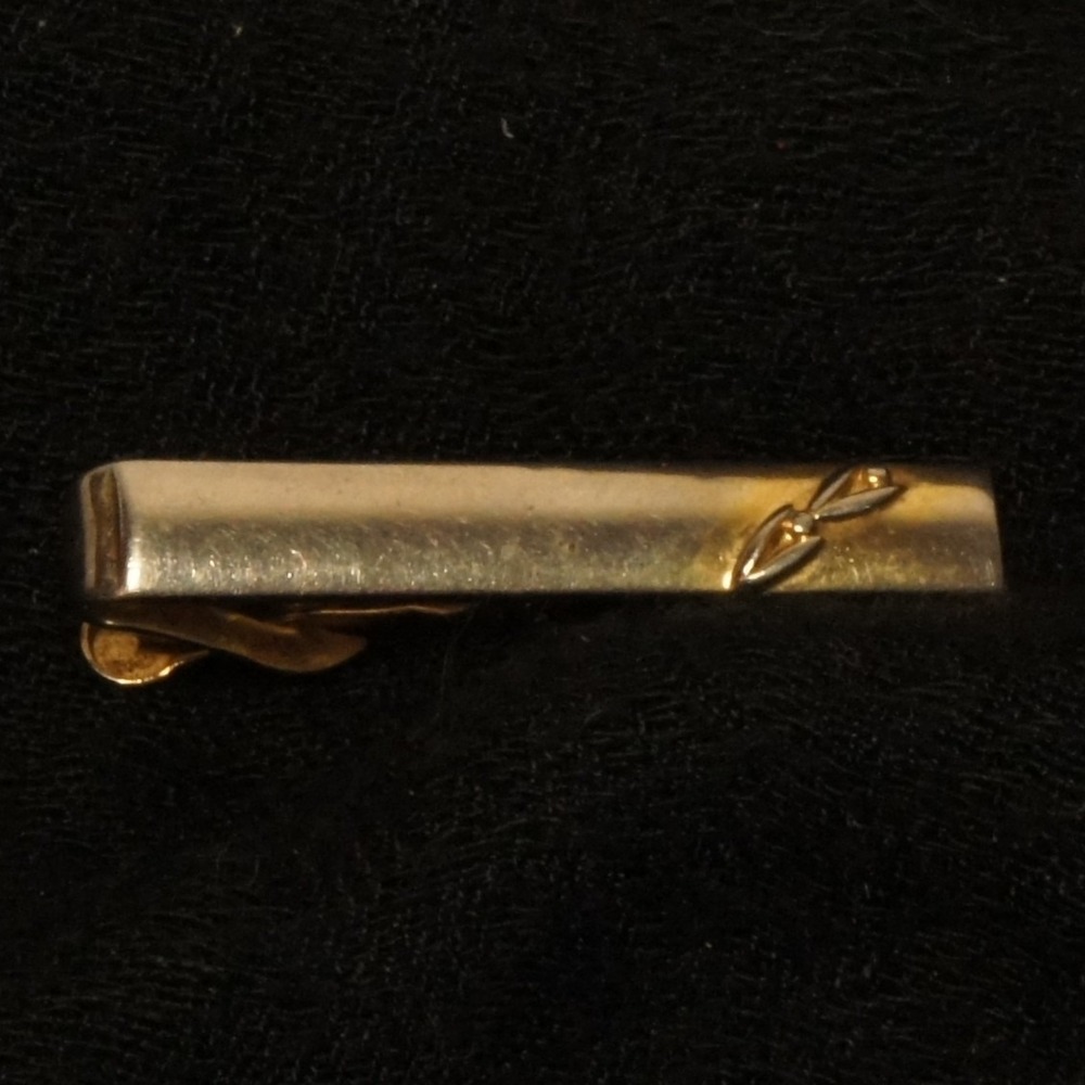 Vintage Swank Tie Clip Gold Tone Classic Mens Tie Bar‎